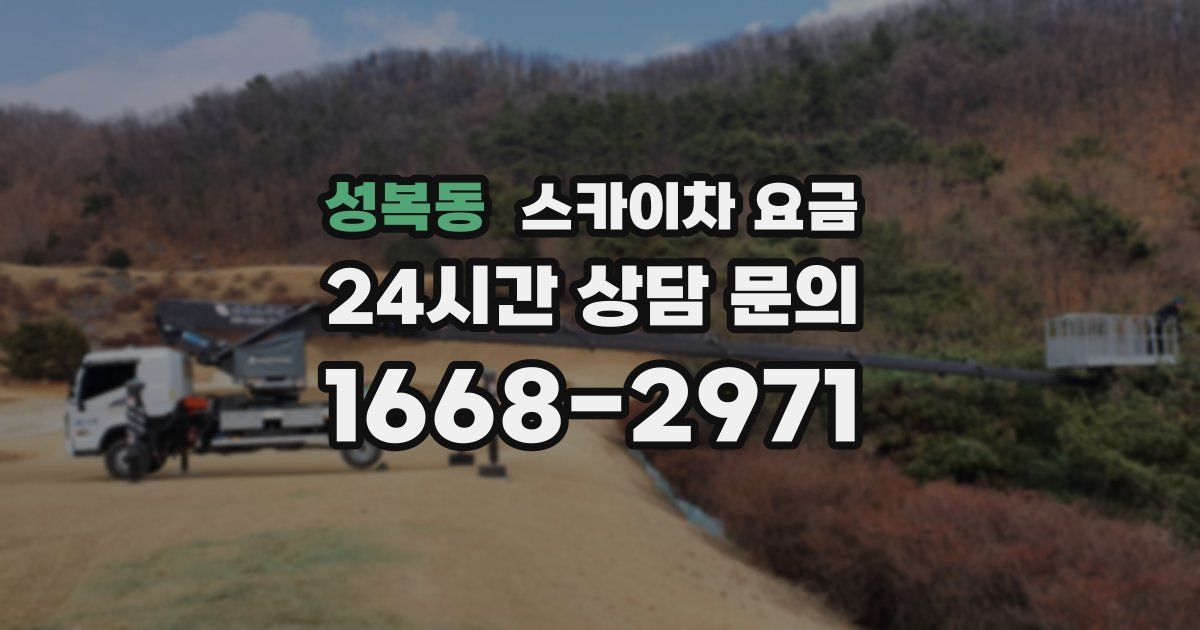 성복동 스카이차 요금