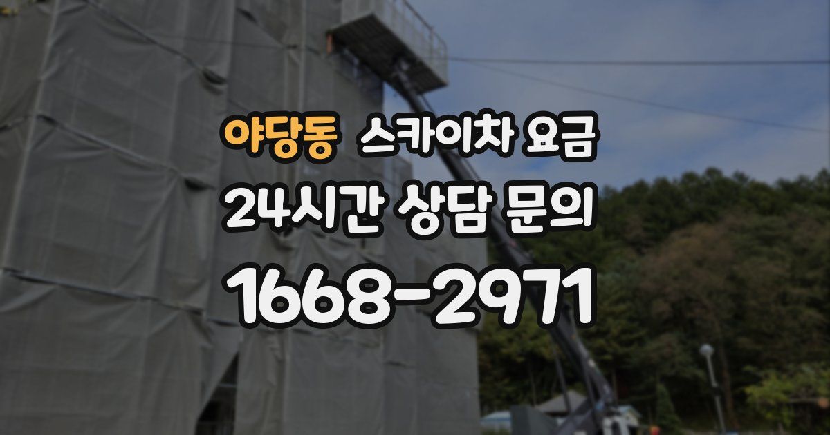 야당동 스카이차 요금