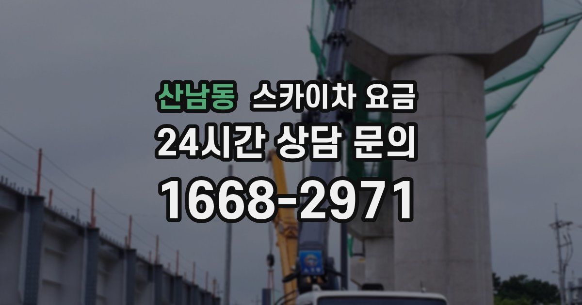 산남동 스카이차 요금