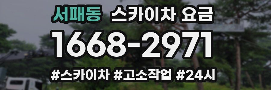 서패동 스카이차 요금
