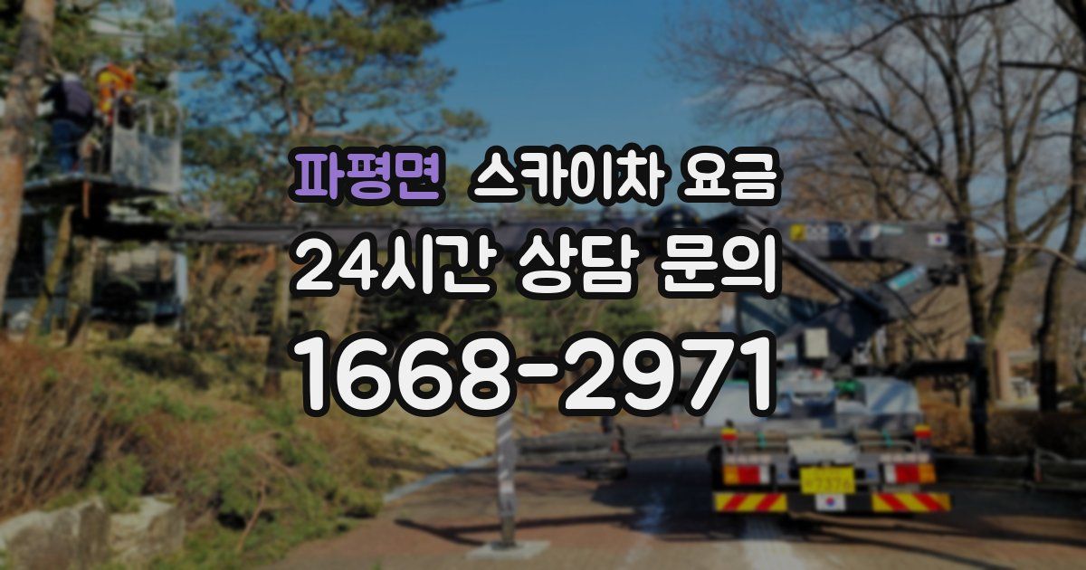 파평면 스카이차 요금