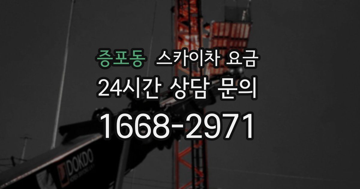 증포동 스카이차 요금