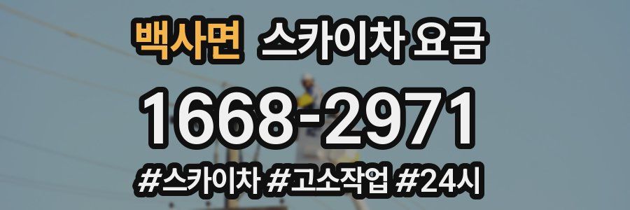 백사면 스카이차 요금