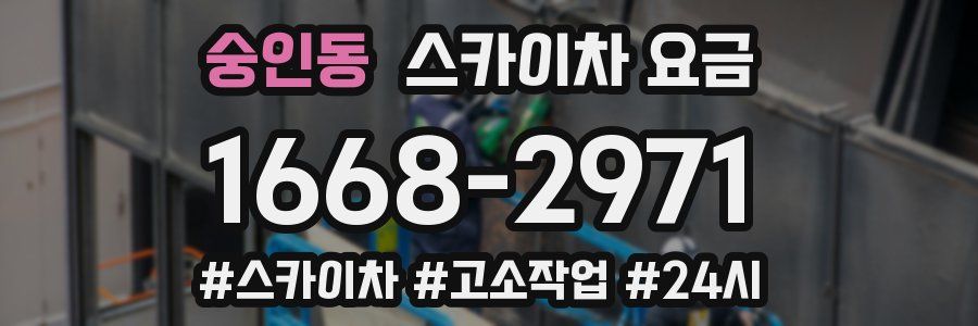숭인동 스카이차 요금
