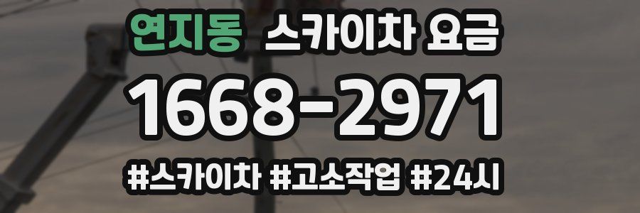 연지동 스카이차 요금