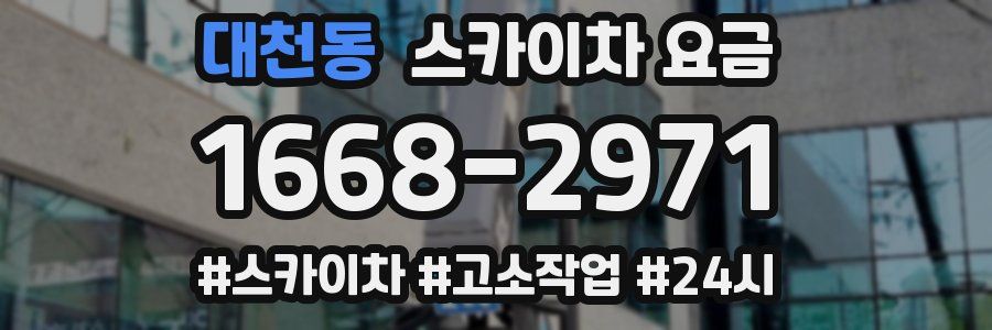 대천동 스카이차 요금