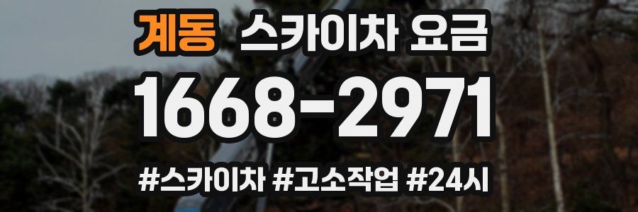 계동 스카이차 요금