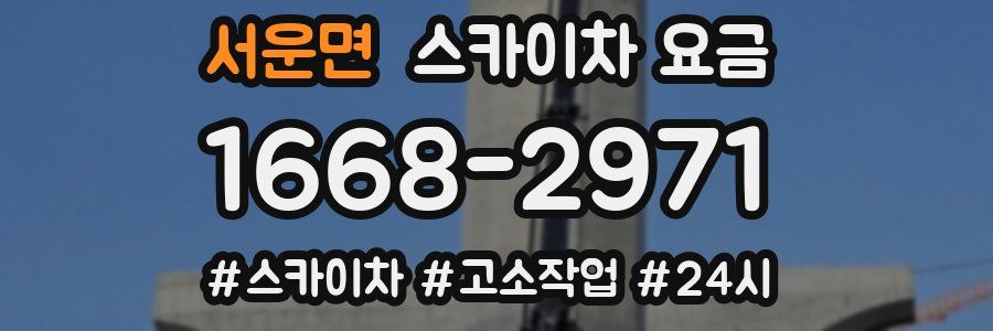 서운면 스카이차 요금