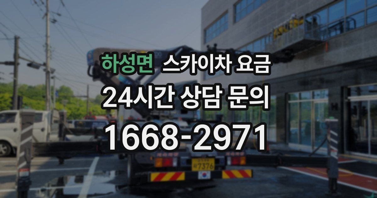 하성면 스카이차 요금