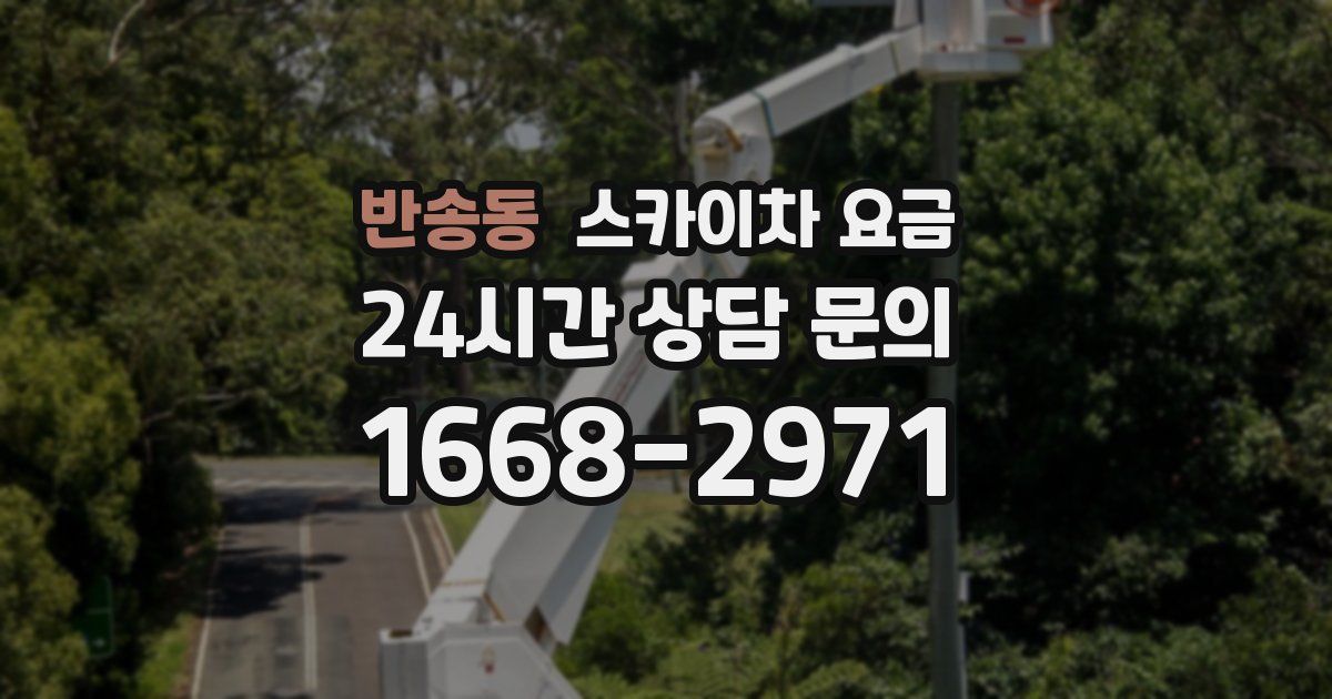 반송동 스카이차 요금