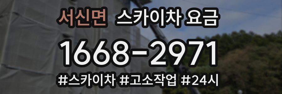 서신면 스카이차 요금