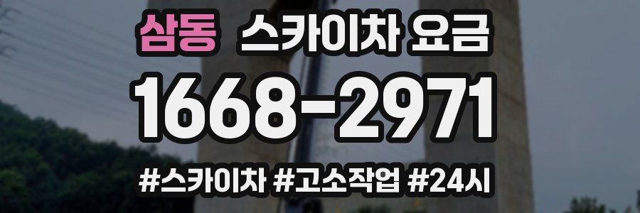 삼동 스카이차 요금