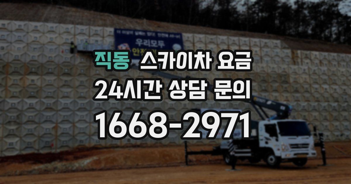 직동 스카이차 요금