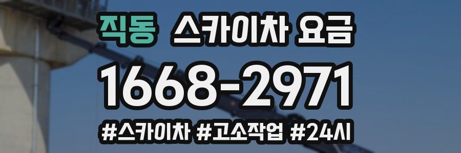 직동 스카이차 요금
