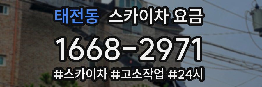 태전동 스카이차 요금