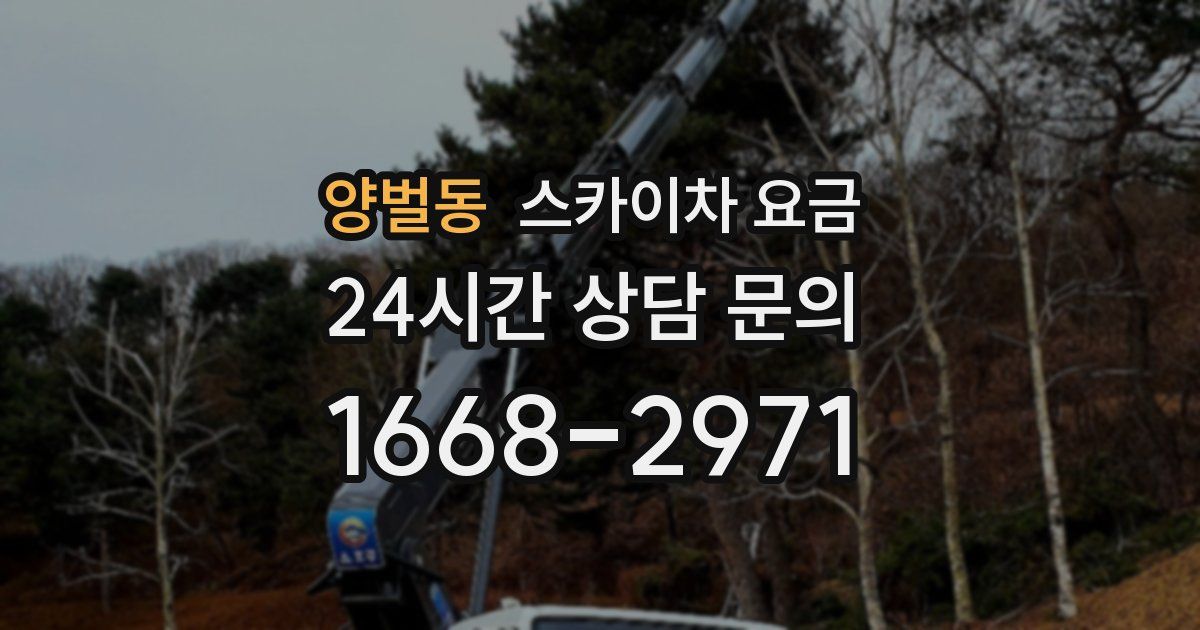 양벌동 스카이차 요금