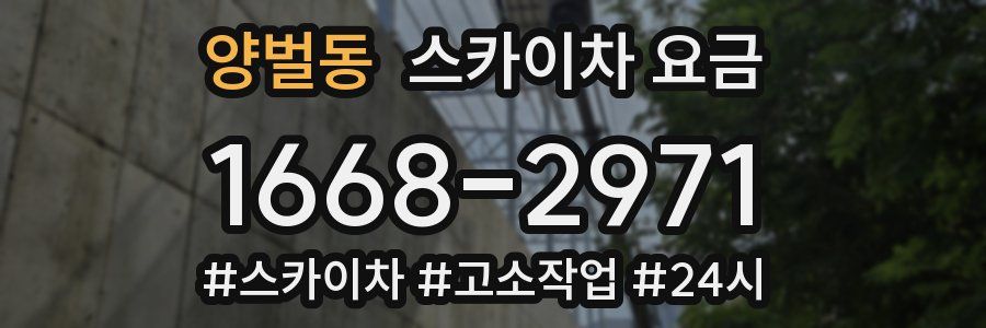 양벌동 스카이차 요금