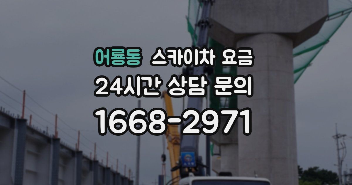 어룡동 스카이차 요금