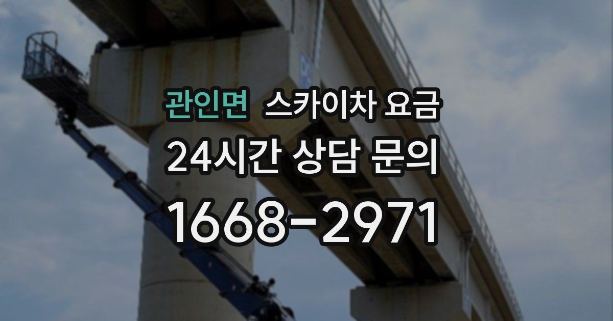 관인면 스카이차 요금