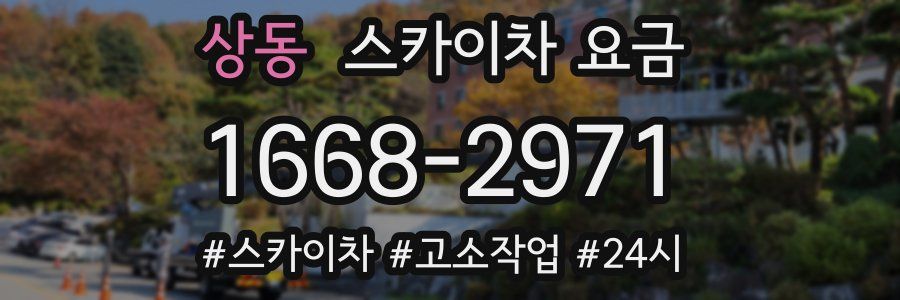 상동 스카이차 요금