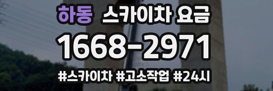 하동 스카이차 요금