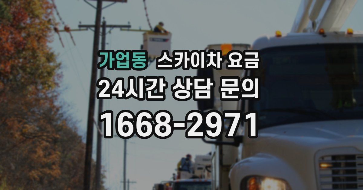 가업동 스카이차 요금