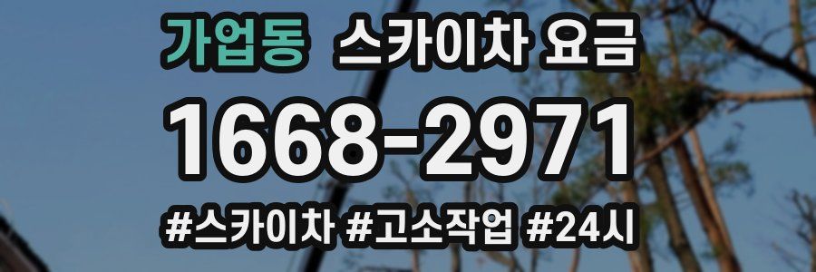 가업동 스카이차 요금