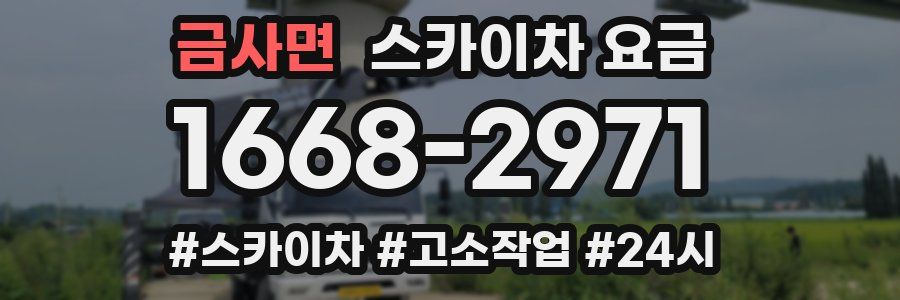 금사면 스카이차 요금