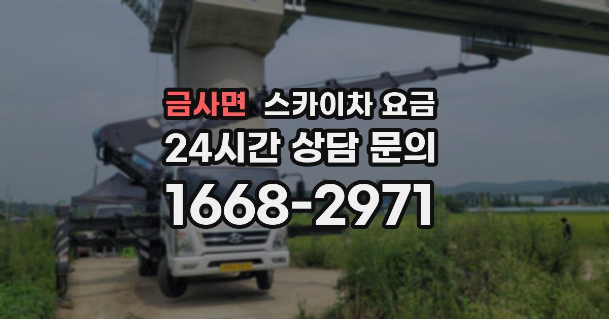 금사면 스카이차 요금
