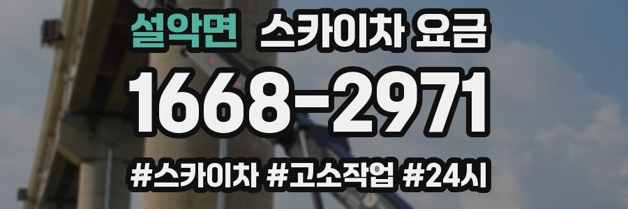 설악면 스카이차 요금