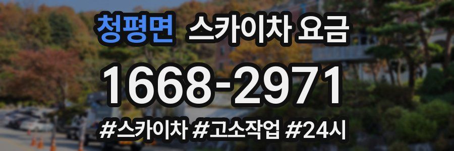 청평면 스카이차 요금