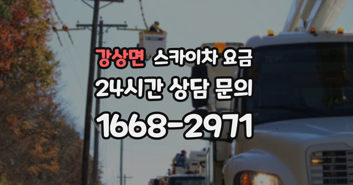 강상면 스카이차 요금