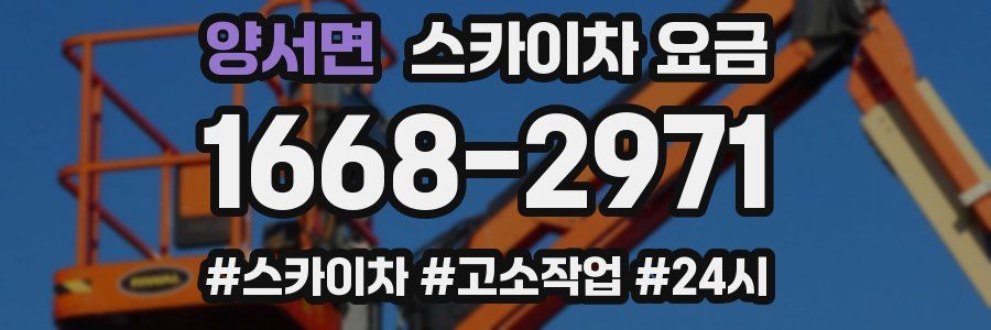 양서면 스카이차 요금
