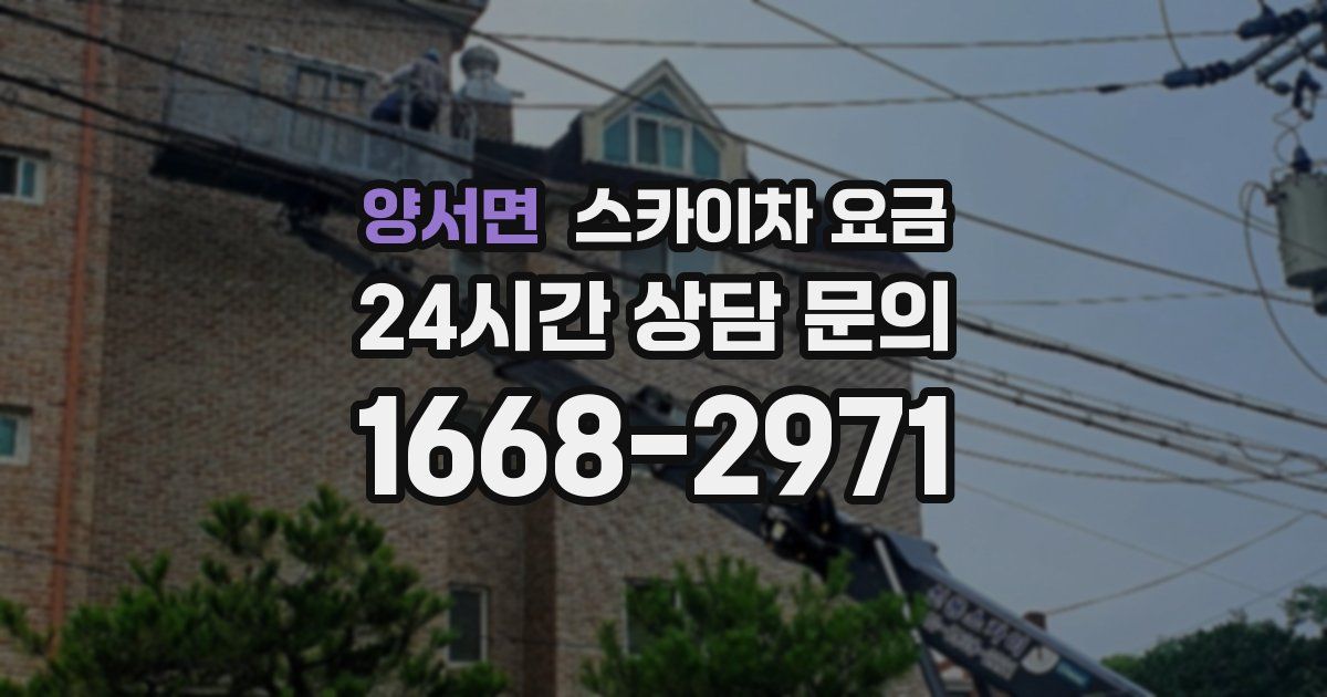 양서면 스카이차 요금