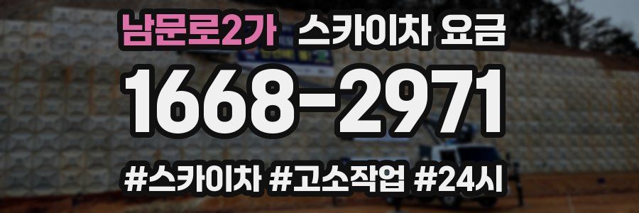 남문로2가 스카이차 요금