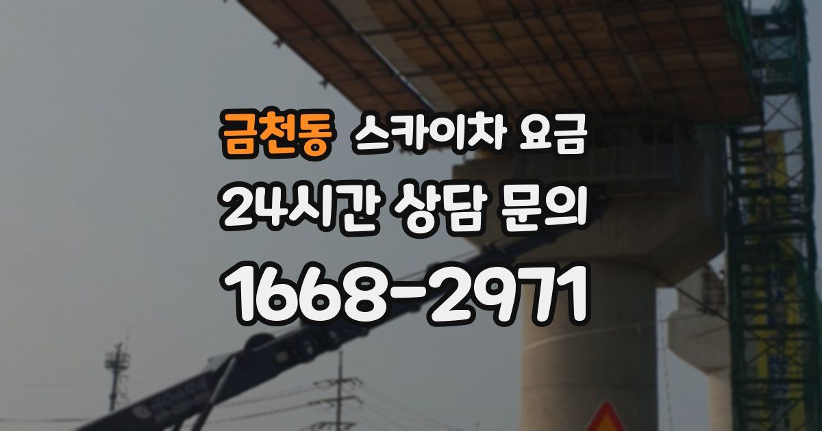 금천동 스카이차 요금