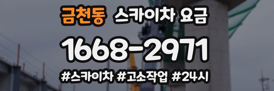 금천동 스카이차 요금