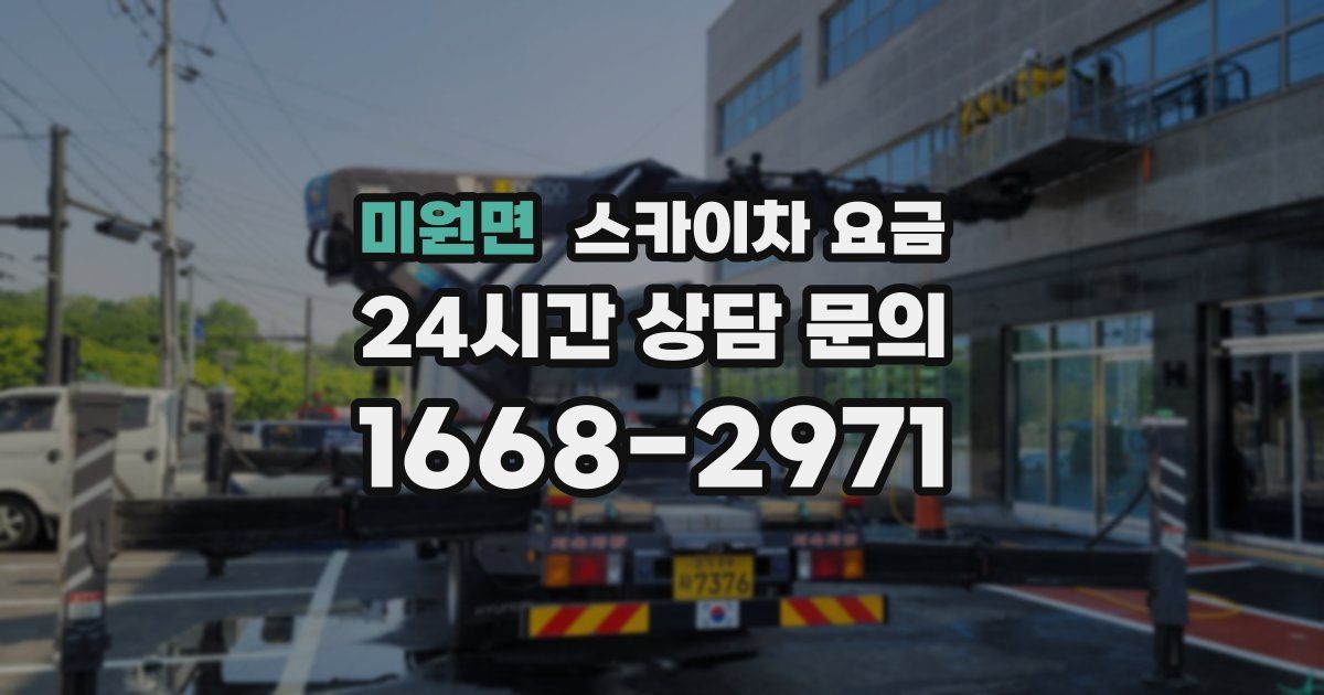 미원면 스카이차 요금