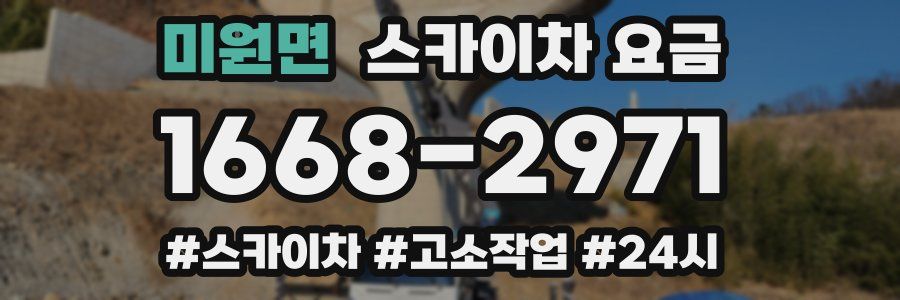 미원면 스카이차 요금