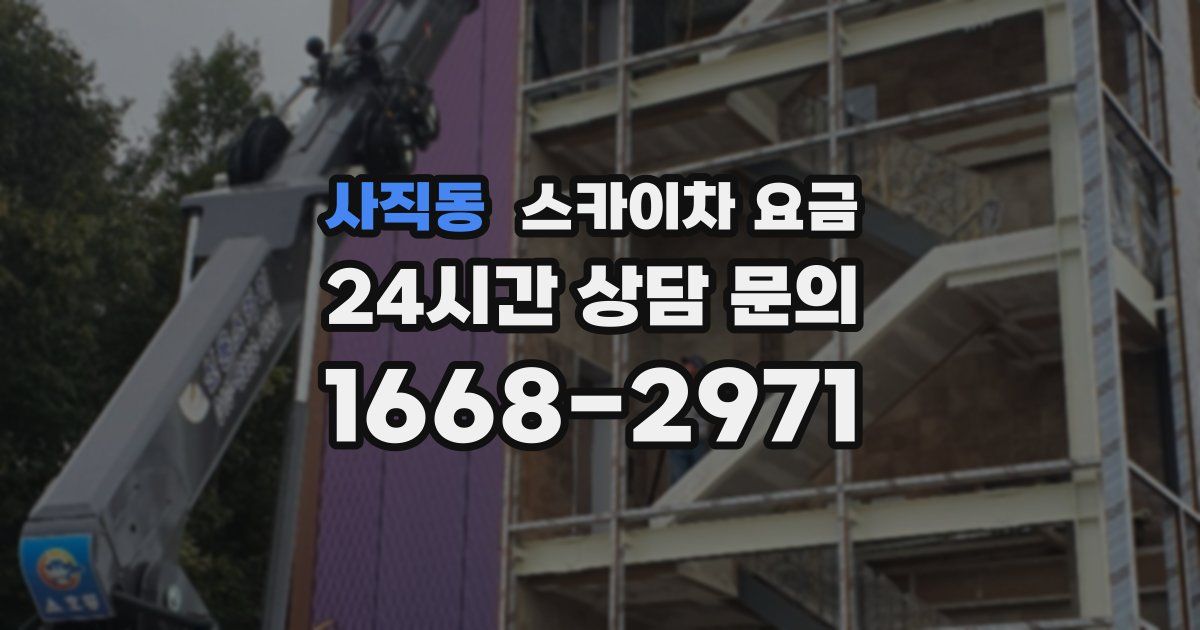 사직동 스카이차 요금