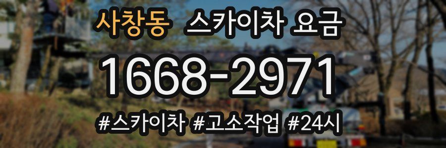 사창동 스카이차 요금