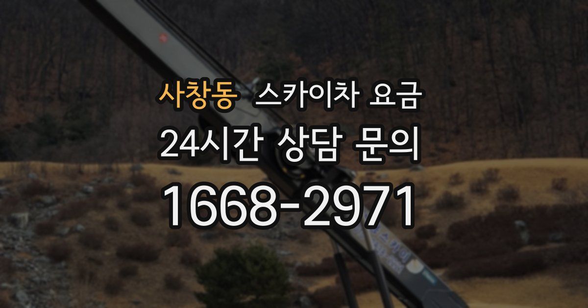사창동 스카이차 요금