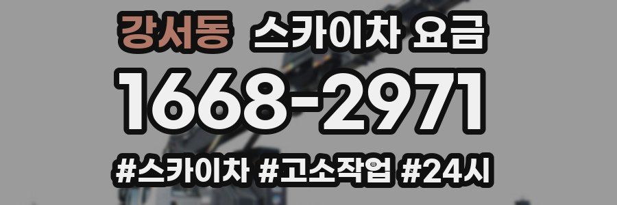강서동 스카이차 요금