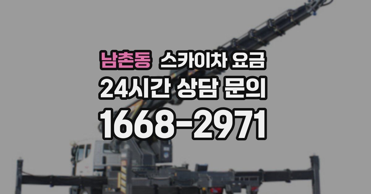 남촌동 스카이차 요금