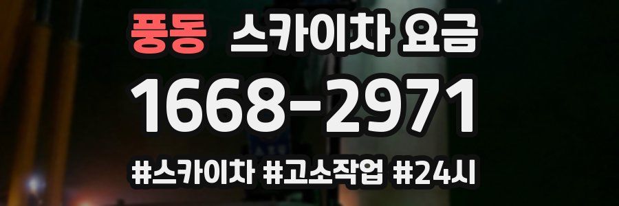 풍동 스카이차 요금