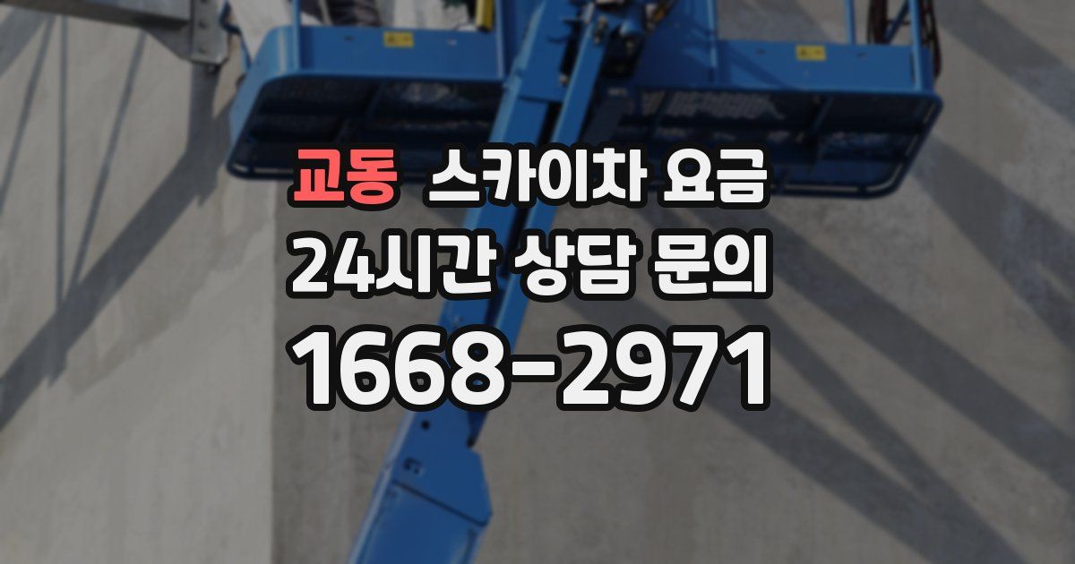 교동 스카이차 요금