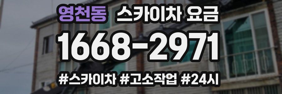 영천동 스카이차 요금