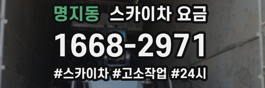 명지동 스카이차 요금