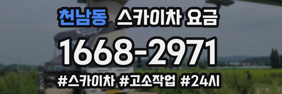 천남동 스카이차 요금