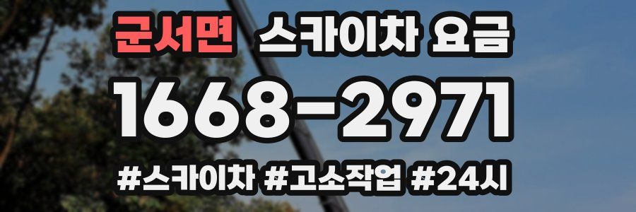 군서면 스카이차 요금